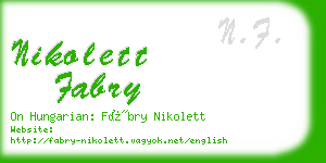 nikolett fabry business card